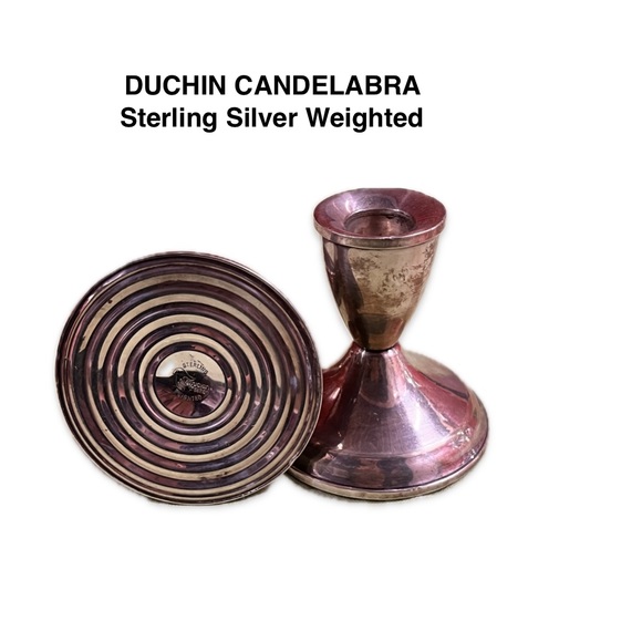 Duchin Creations Sterling Candle Holder / Weighted Candleholders Vintage (Set) - Picture 3 of 9